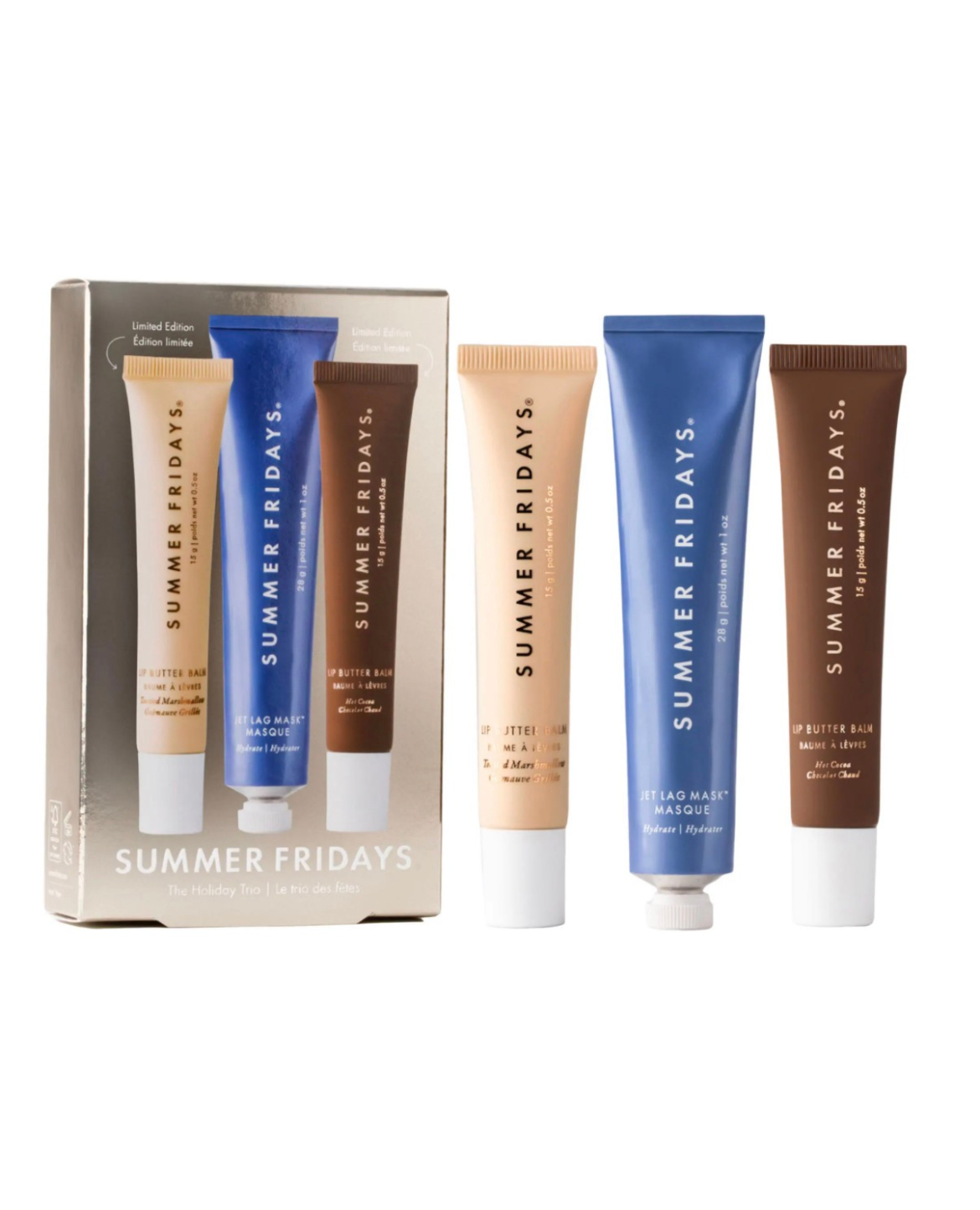The Holiday Trio Set with Lip Butter Balm in Hot Cocoa & Toasted Marshmallow
