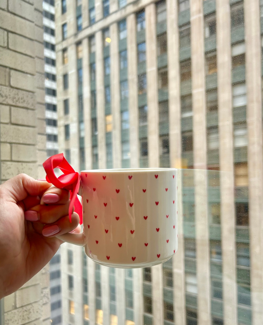 White & Red Hearts