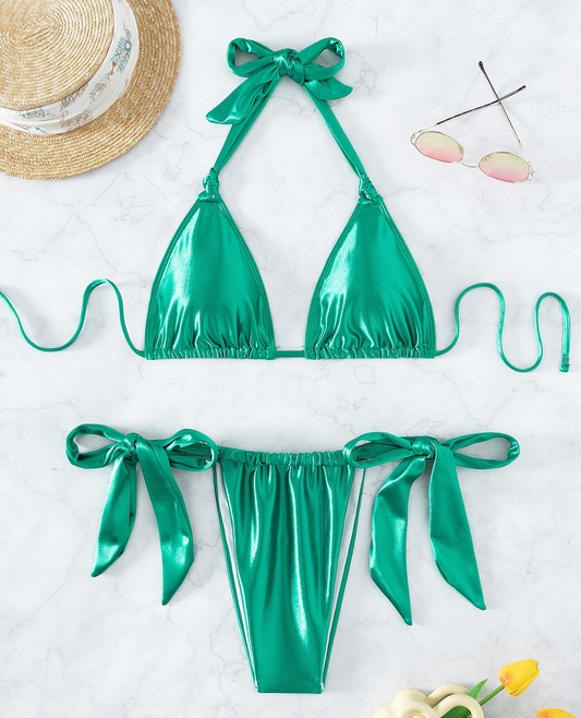 Metallic Green Bikini