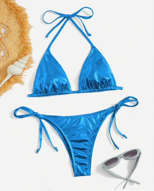 Metallic Blue Bikini