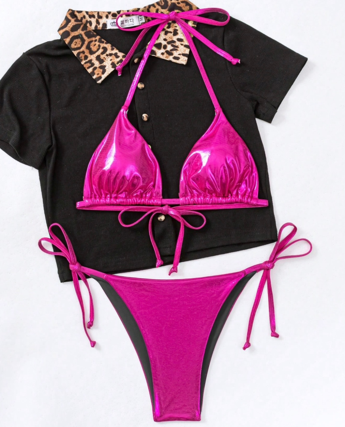 Metallic Pink Bikini