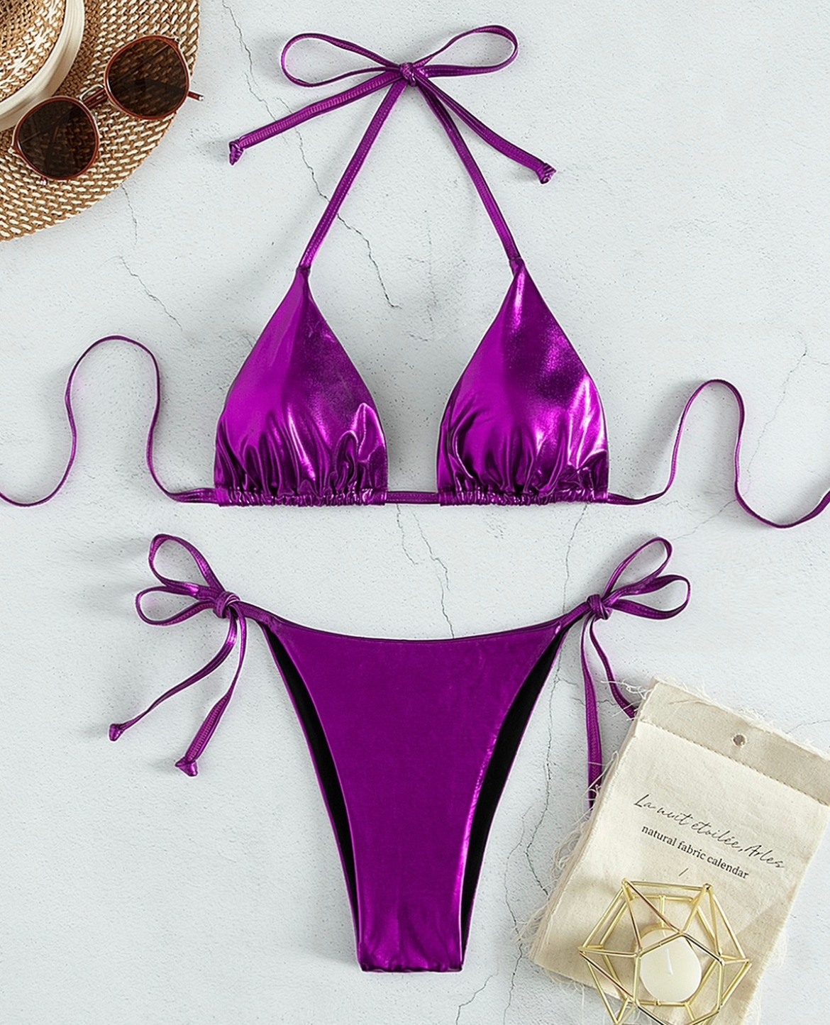 Metallic Violet Bikini