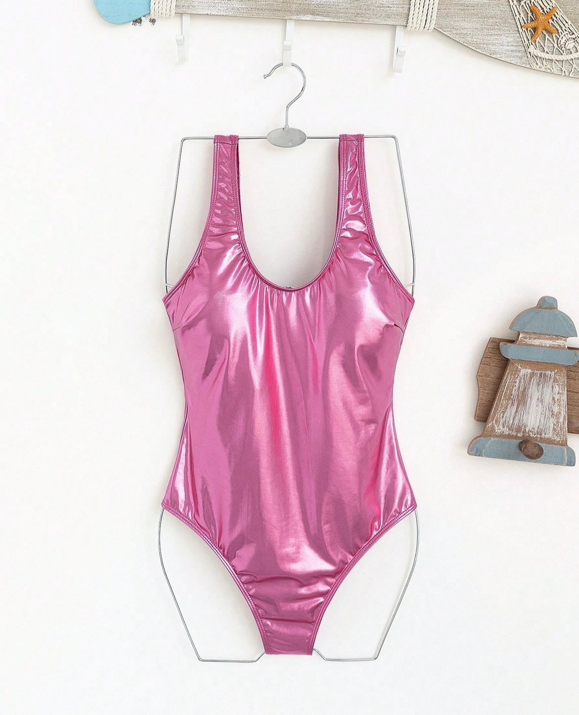 Metallic Pink Swimsuit
