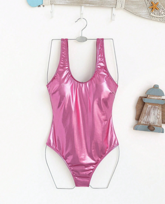 Metallic Pink Swimsuit