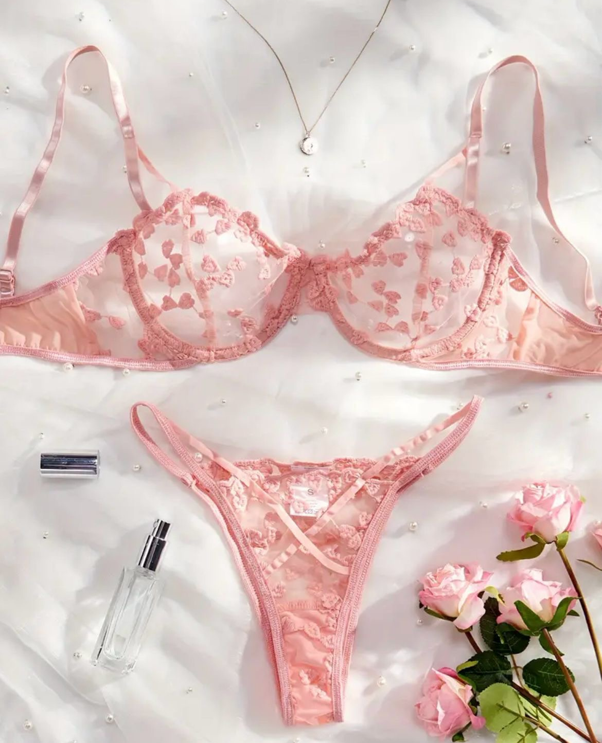 Baby Pink Floral Set